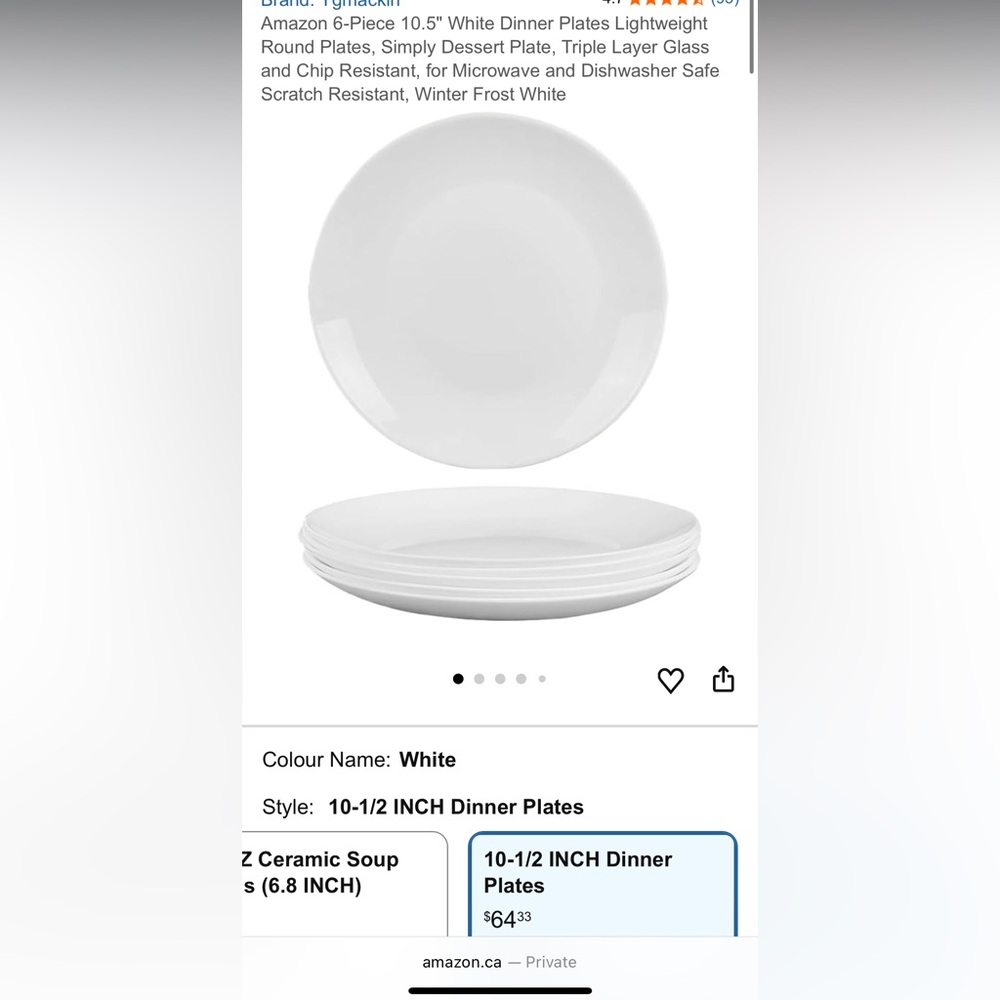 Classic White Dinner Plate Set
